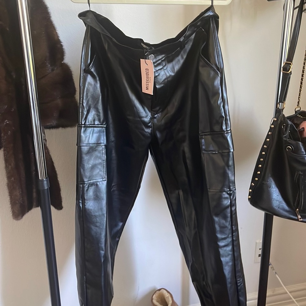 Missguided leather plus pants